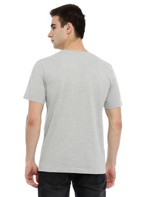grey chest print t-shirt - 17119226 - Standard Image - 3