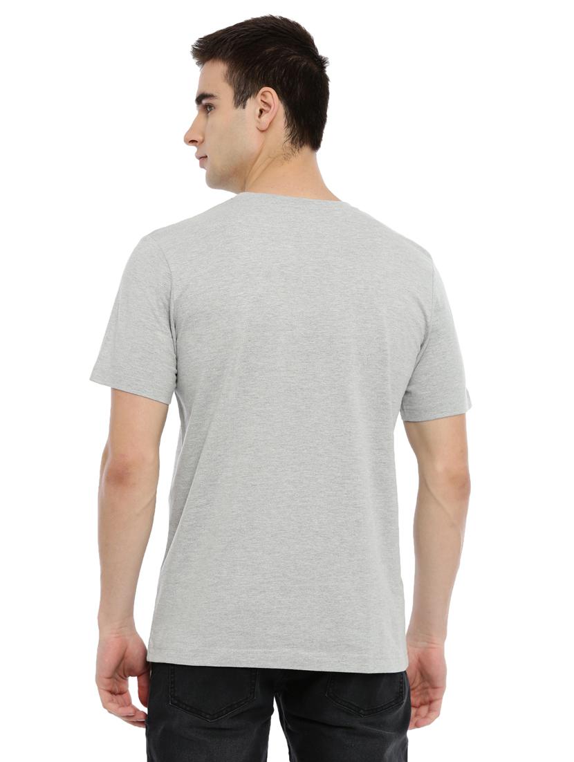 grey chest print t-shirt - 17119226 - Zoom Image - 3
