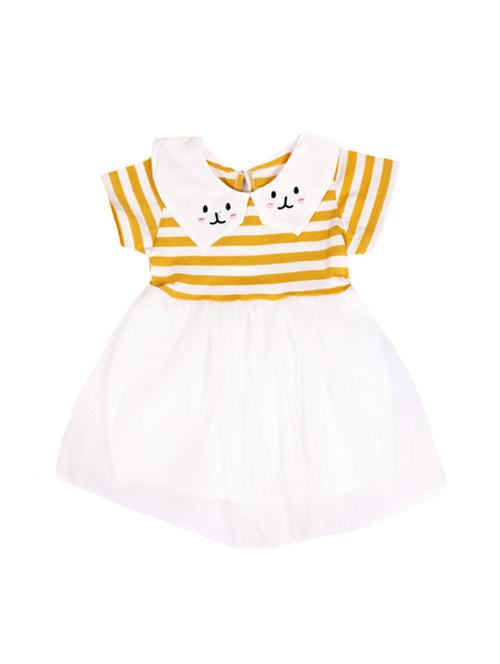 yellow cotton frock - 17119239 - Standard Image - 1