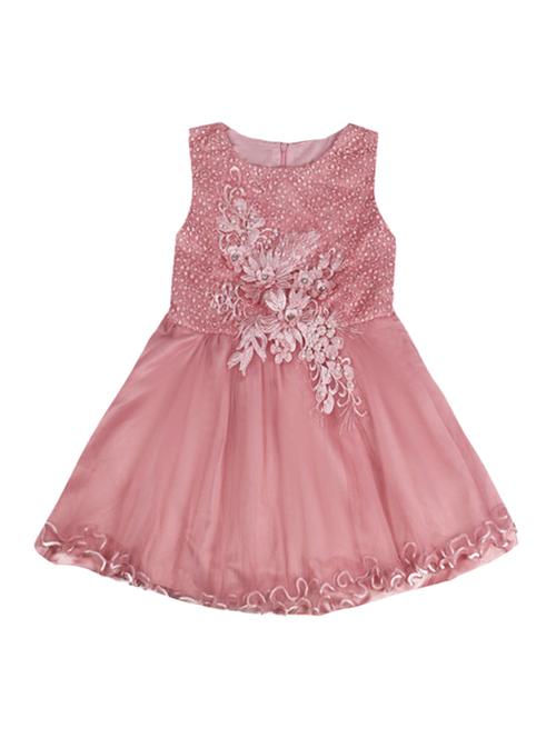 pink neck frock - 17119295 - Very Small Image - 1