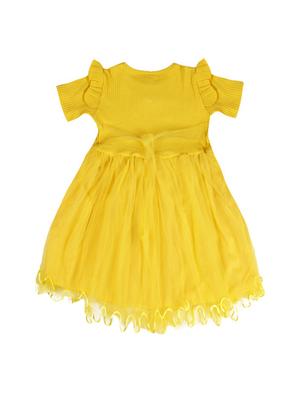 yellow net frock - 17119296 - Standard Image - 2