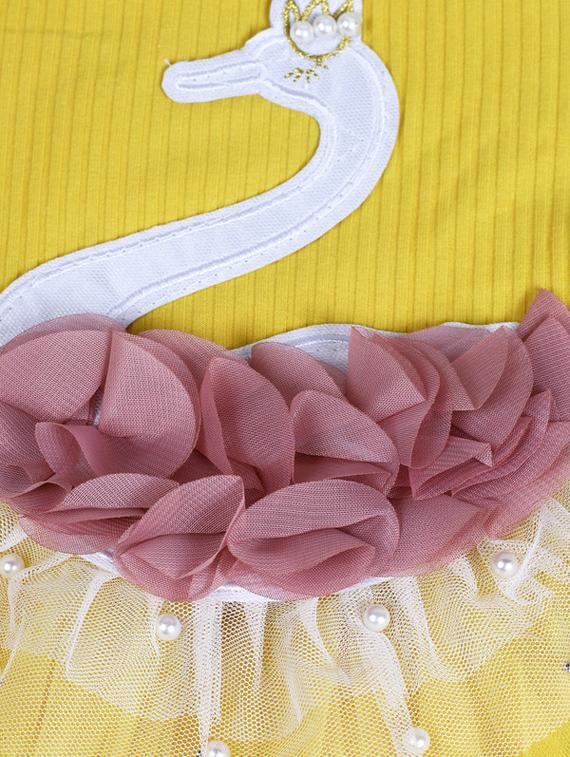 yellow net frock - 17119296 - Zoom Image - 3