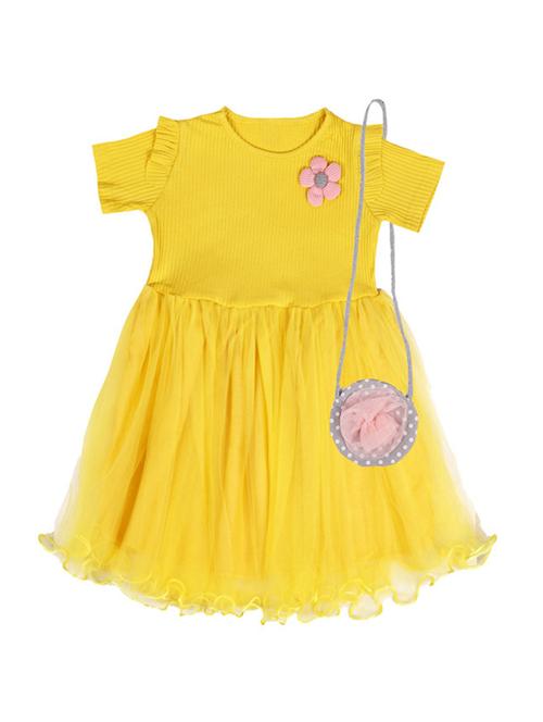 yellow cotton frock - 17119301 - Standard Image - 1