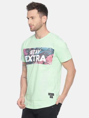 green printed t-shirt - 17119452 - Standard Image - 2