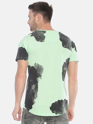 green printed t-shirt - 17119456 - Standard Image - 3
