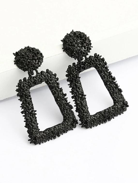 black metal drop earring - 17119521 - Zoom Image - 1