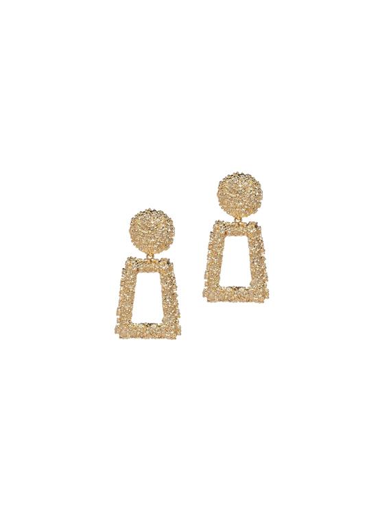 gold metal drop earring - 17119522 - Zoom Image - 2
