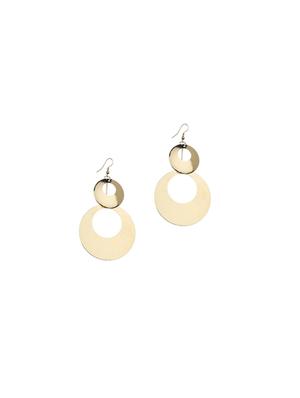 gold metal drop earring - 17119525 - Standard Image - 2