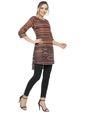printed high low kurta - 17120383 - Standard Image - 2