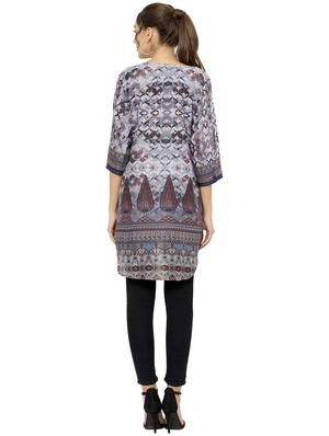 printed high low kurta - 17120384 - Standard Image - 3