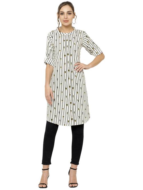 printed straight kurta - 17120385 - Standard Image - 1