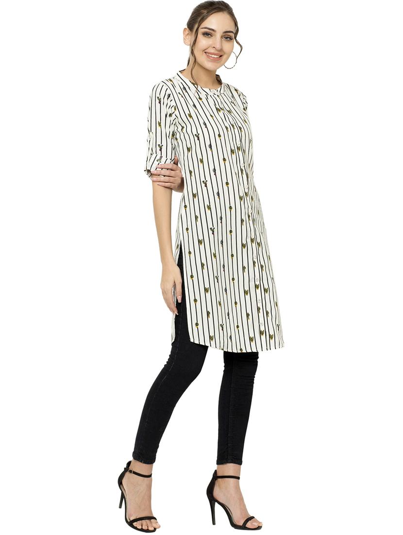 printed straight kurta - 17120385 - Zoom Image - 2