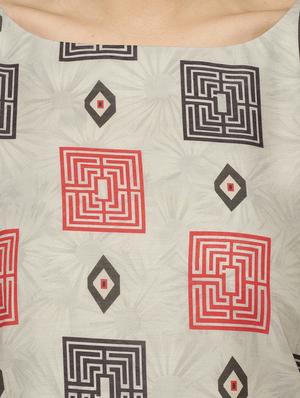printed high low kurta - 17120392 - Standard Image - 4