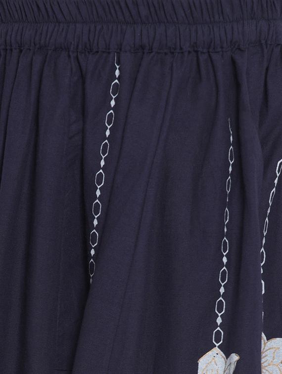 navy blue printed lehnga choli - 17120419 - Zoom Image - 5