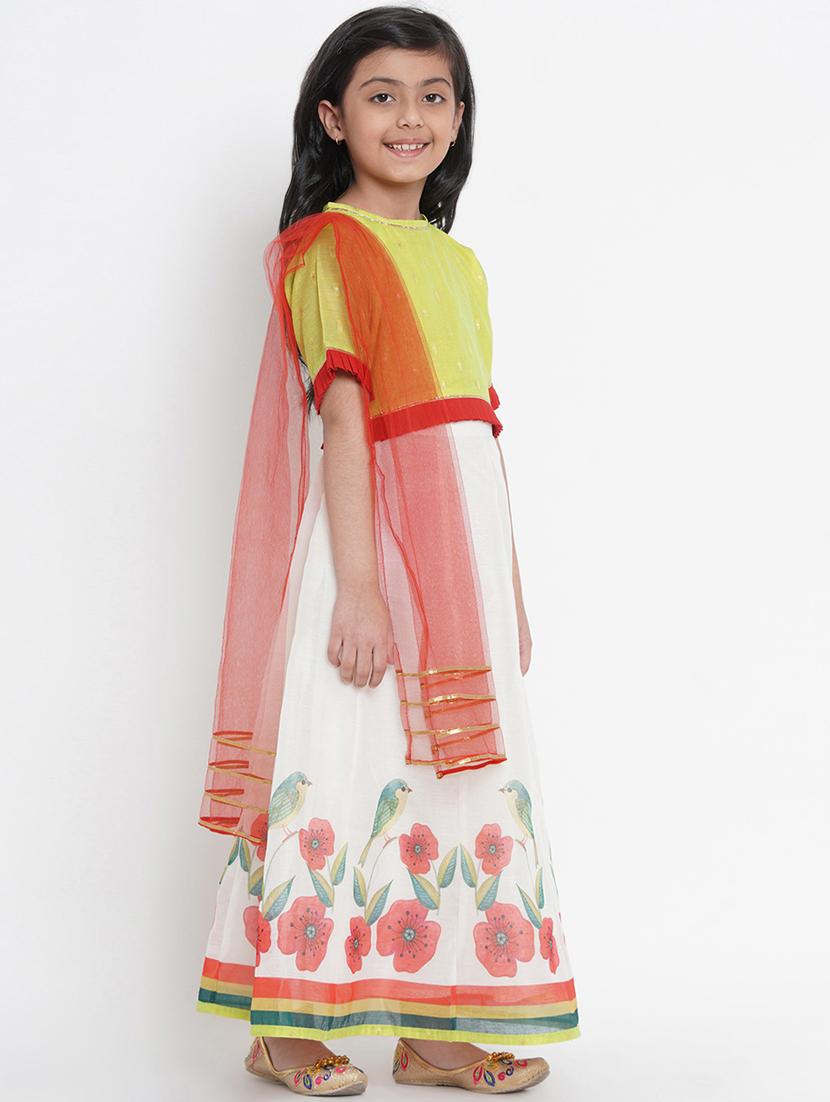green chiffon lehnga choli - 17120422 - Zoom Image - 2