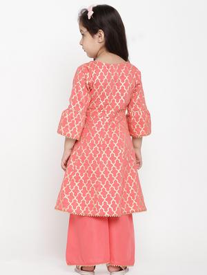 pink cotton suit set - 17120428 - Standard Image - 3