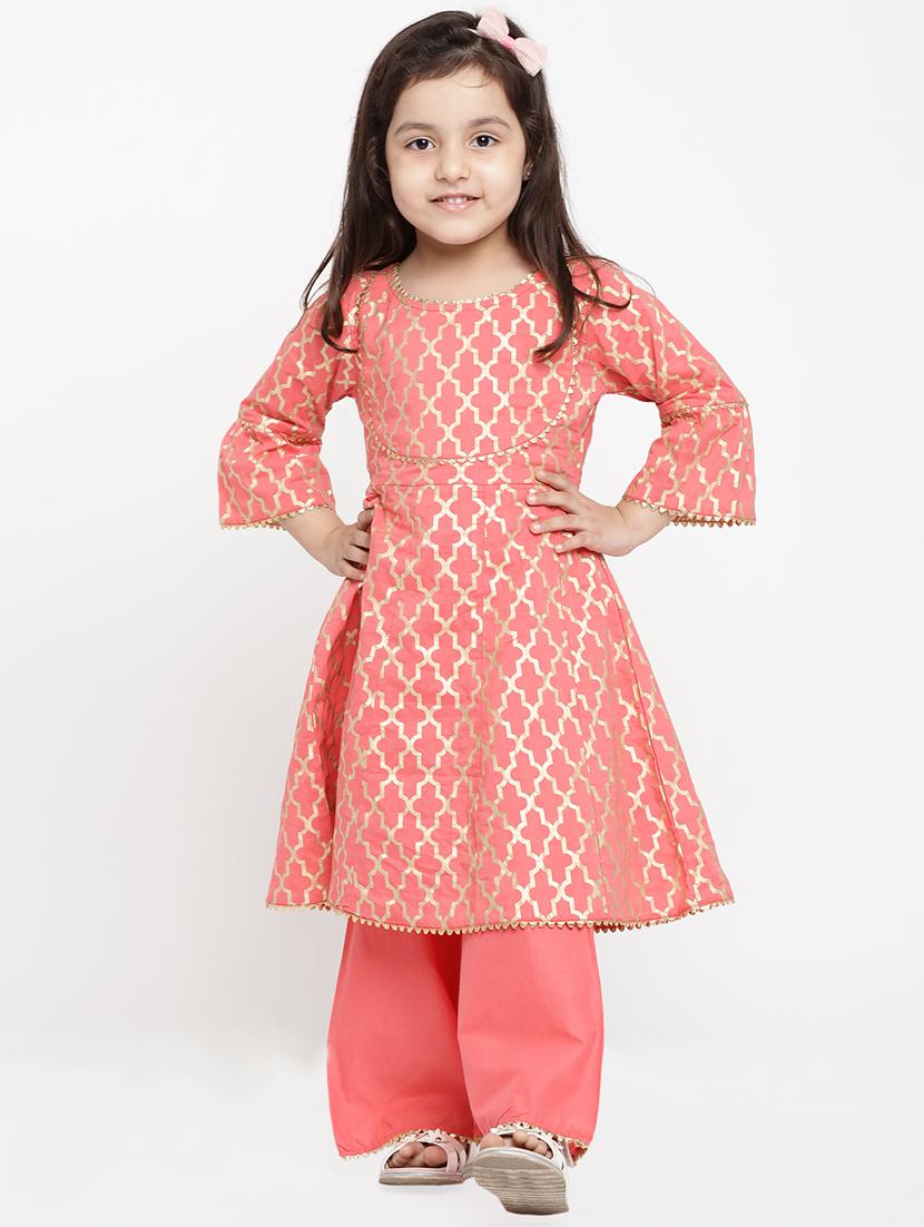 pink cotton suit set - 17120428 - Zoom Image - 1