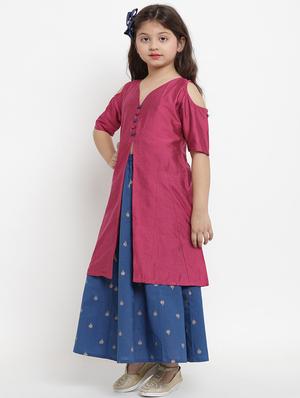 pink silk blend suit set - 17120430 - Standard Image - 2