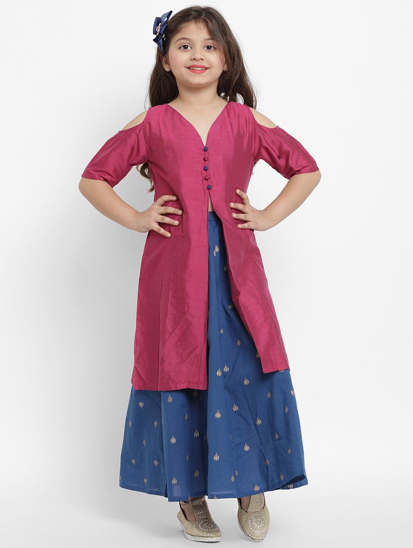 pink silk blend suit set - 17120430 - Zoom Image - 1