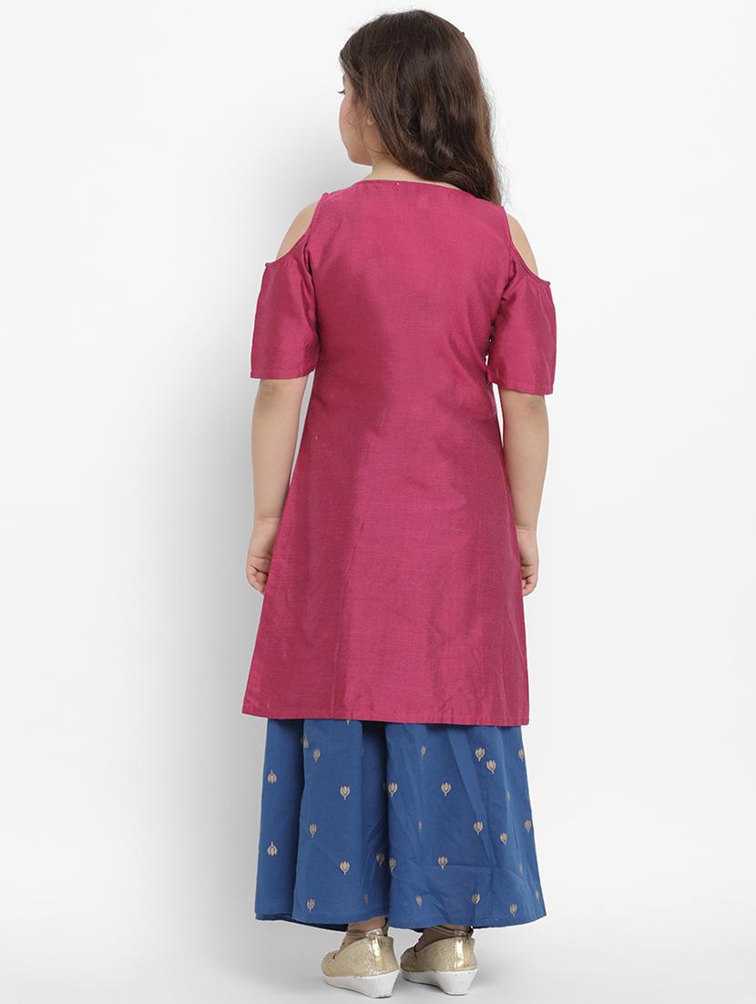 pink silk blend suit set - 17120430 - Zoom Image - 3