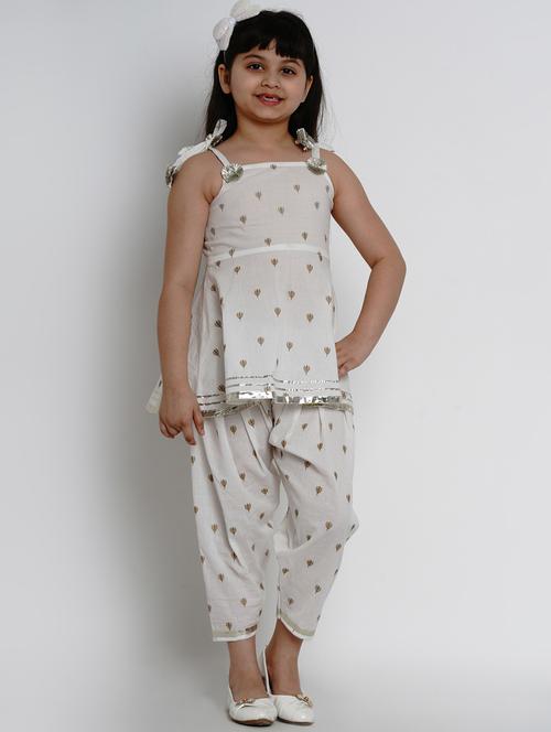 white cotton suit set - 17120435 - Standard Image - 1