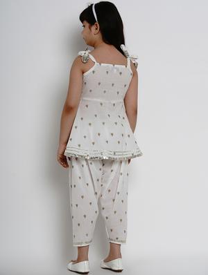 white cotton suit set - 17120435 - Standard Image - 3