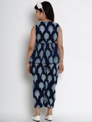 blue cotton suit set - 17120439 - Standard Image - 3