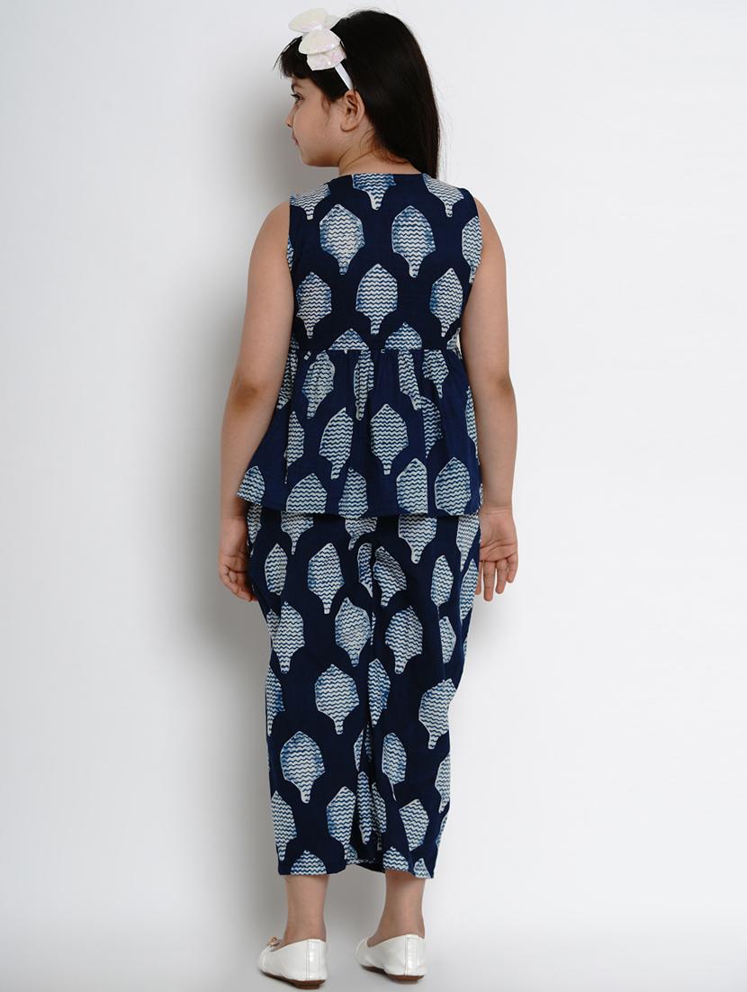 blue cotton suit set - 17120439 - Zoom Image - 3