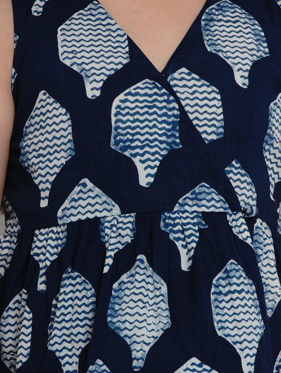 blue cotton suit set - 17120439 - Zoom Image - 4