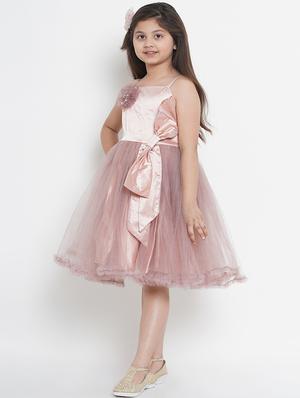 pink silk blend frock - 17120440 - Standard Image - 2