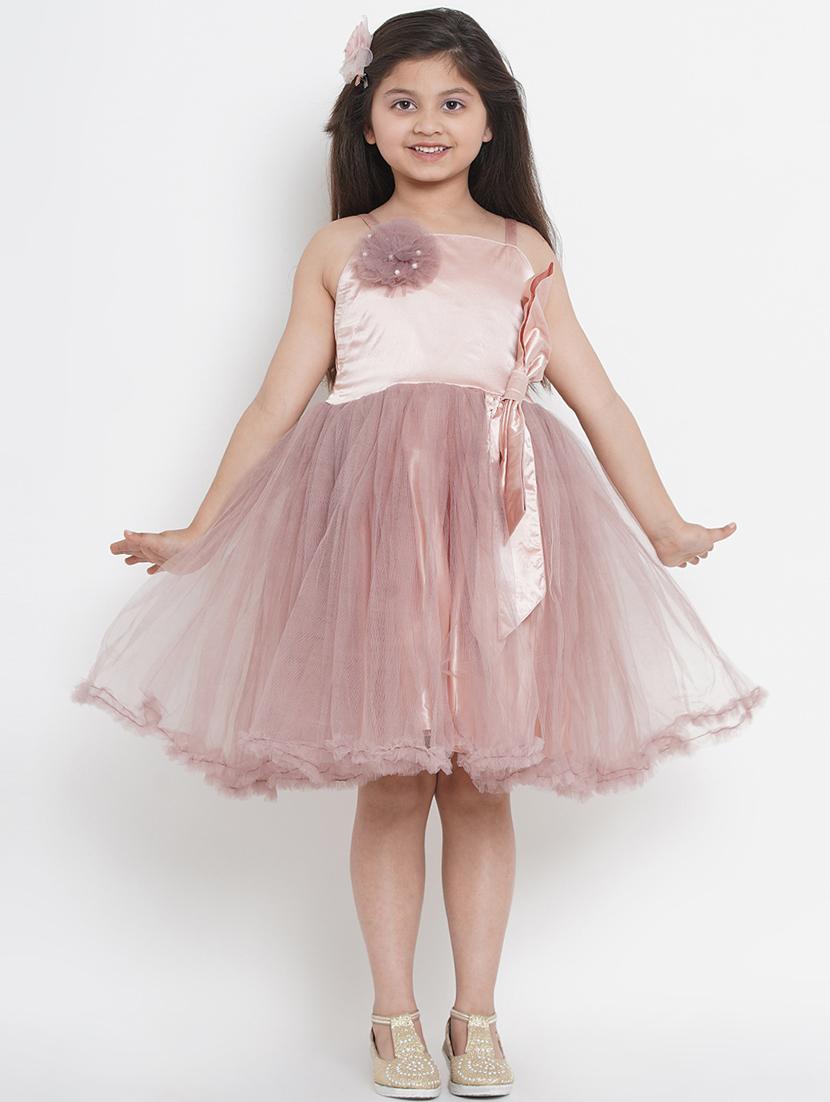 pink silk blend frock - 17120440 - Zoom Image - 1