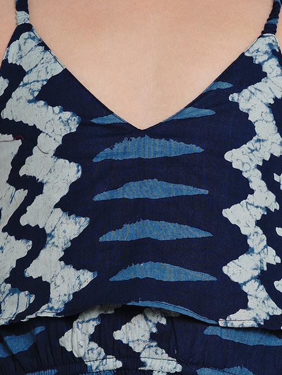 blue cotton jumpsuit - 17120459 - Zoom Image - 5