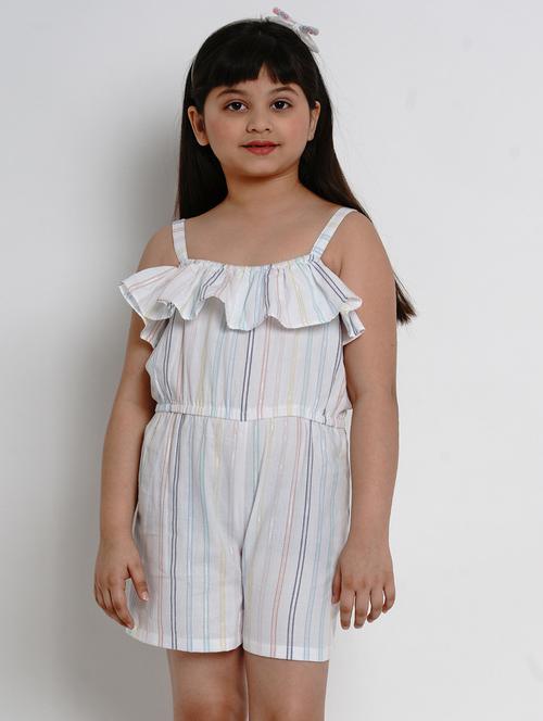 white cotton jumpsuit - 17120467 - Standard Image - 1