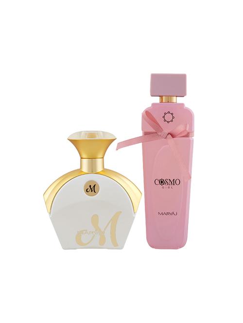 maryaj m white for her edp 90ml for women and maryaj cosmo girl edp powdery 100ml for women+ 2 parfum testers free - 17121535 - Standard Image - 1