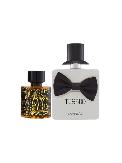 maryaj wild stripes edp aromatic oriental 100ml for men and maryaj tuxedo edp spicy 100ml for men+ 2 parfum testers free - 17121670 - Standard Image - 1