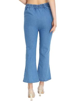 eyelet hem tie front jeans - 17122342 - Standard Image - 3