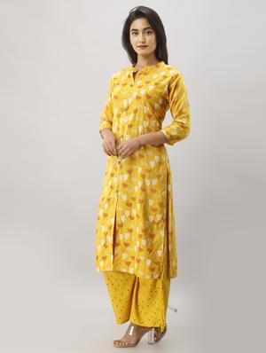 printed kurta palazzo set - 17122633 - Standard Image - 2