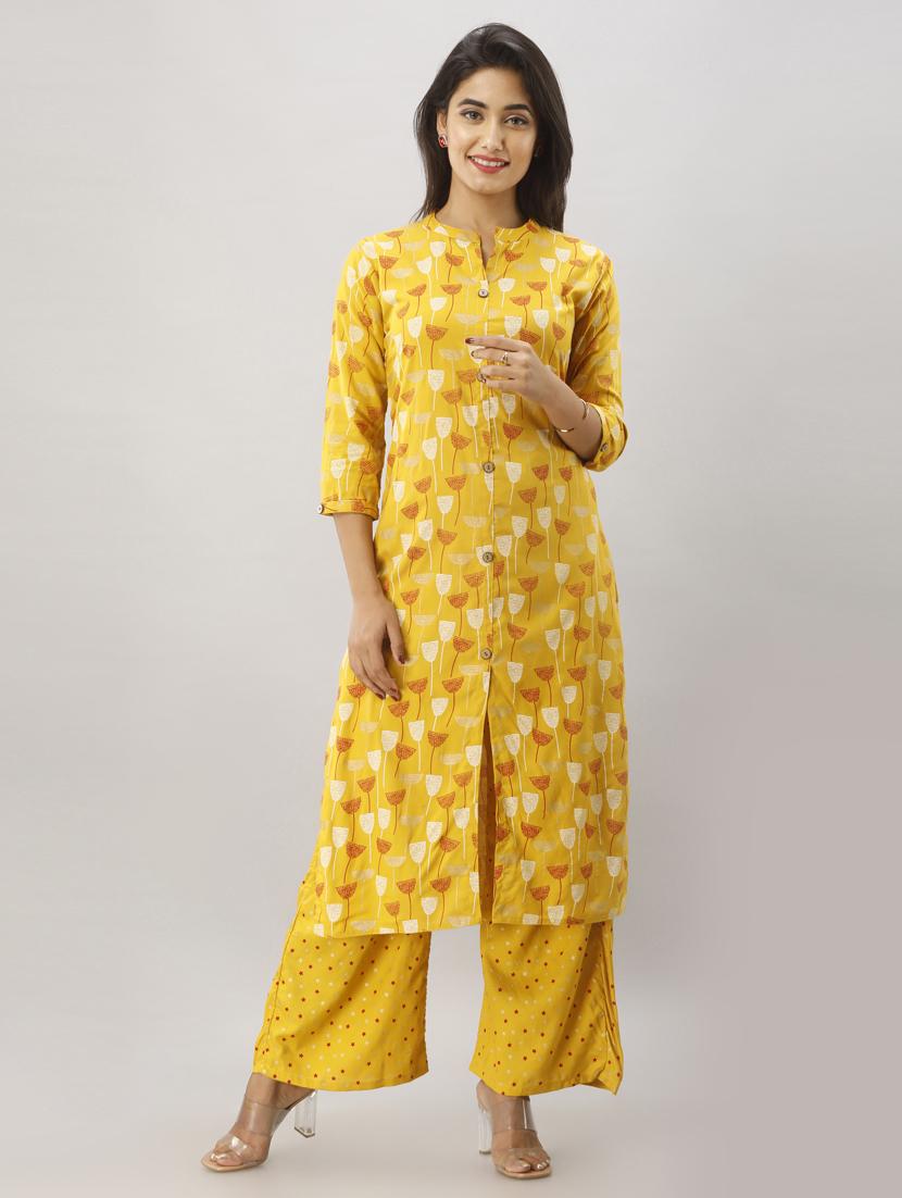 printed kurta palazzo set - 17122633 - Zoom Image - 1