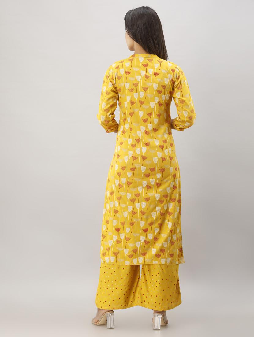 printed kurta palazzo set - 17122633 - Zoom Image - 3