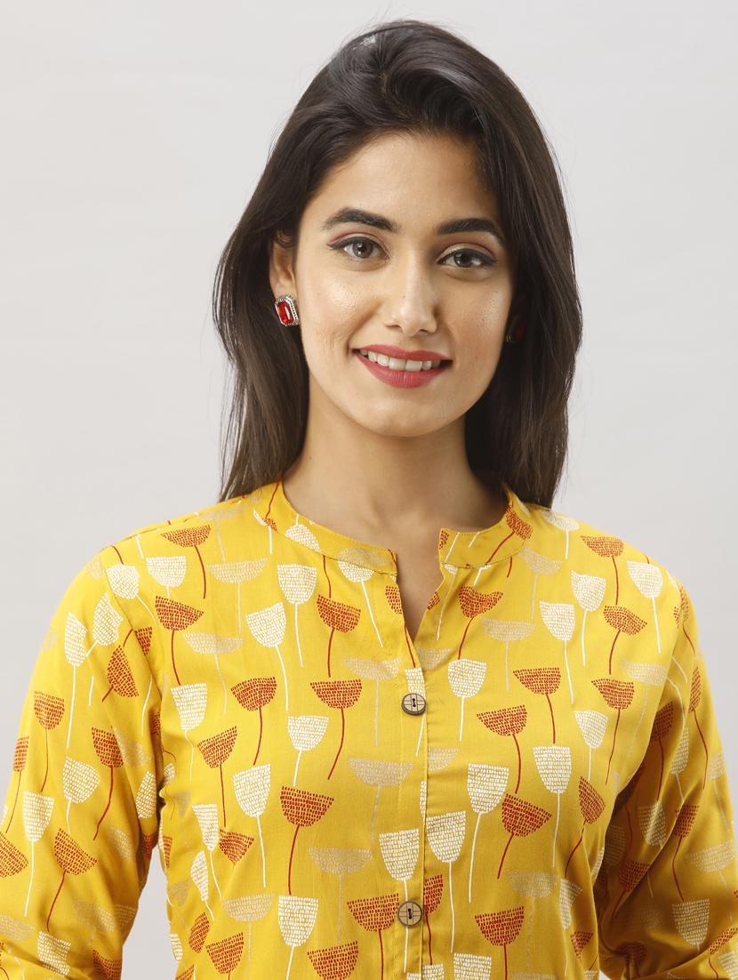 printed kurta palazzo set - 17122633 - Zoom Image - 5