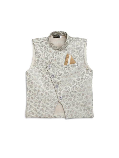 grey silk blend waistcoat - 17122860 - Standard Image - 1