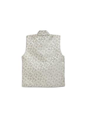 grey silk blend waistcoat - 17122860 - Standard Image - 2