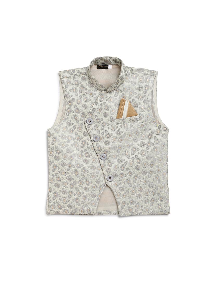 grey silk blend waistcoat - 17122860 - Zoom Image - 1