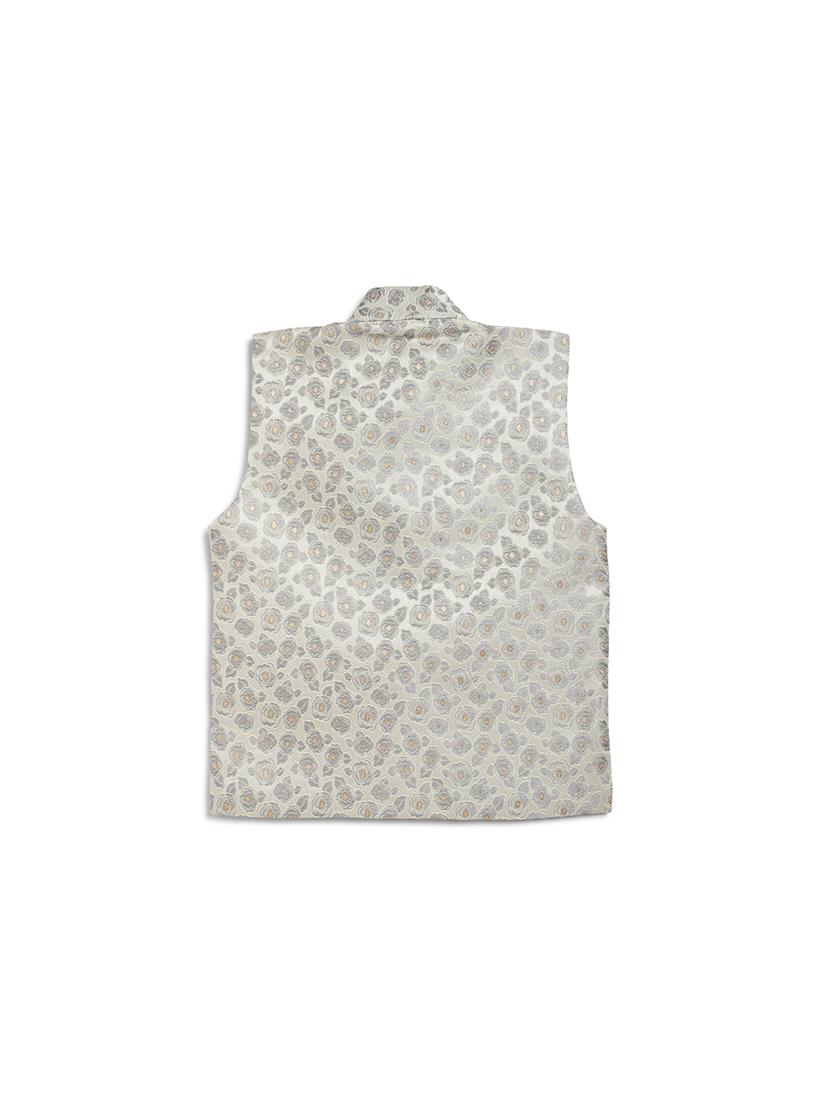 grey silk blend waistcoat - 17122860 - Zoom Image - 2