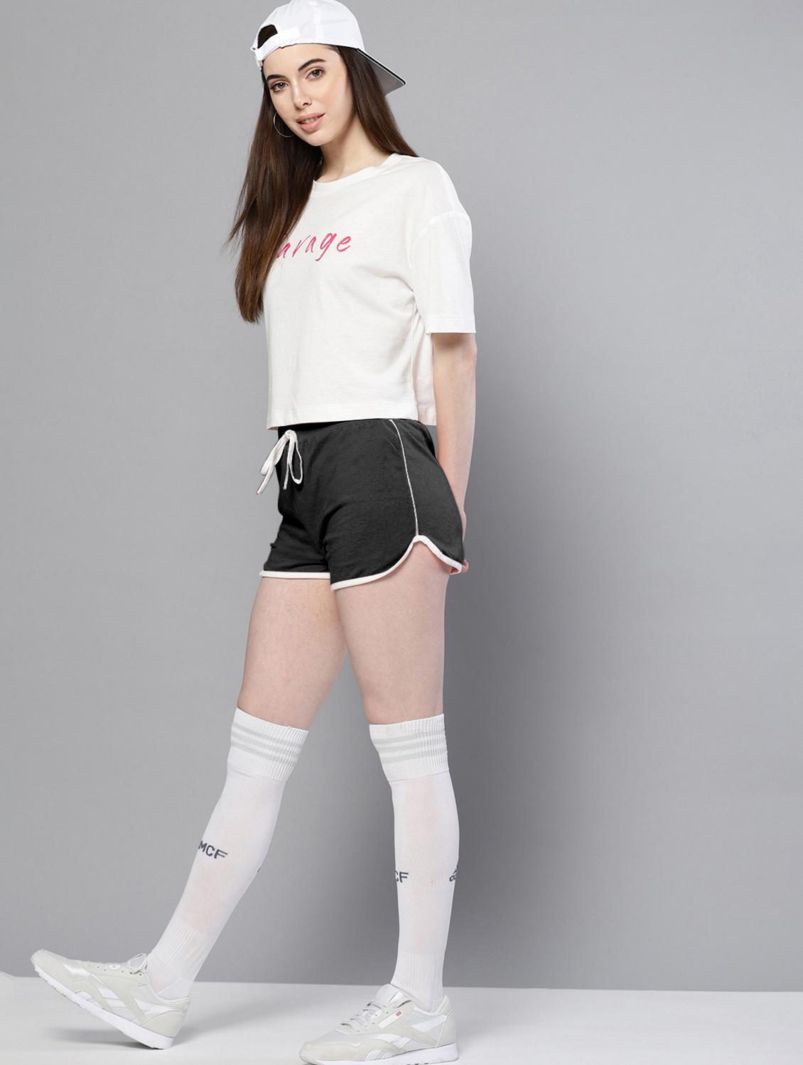 drawstring waist hot pants - 17123677 - Zoom Image - 4