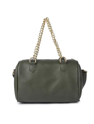 green leatherette combo handbag - 17123697 - Standard Image - 3