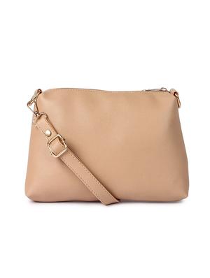 beige leatherette (pu) combo handbag - 17123699 - Standard Image - 6