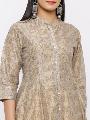 block print anarkali kurta - 17123928 - Standard Image - 4