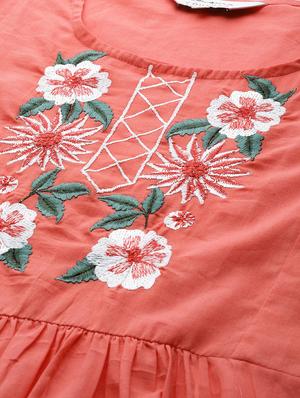 puff sleeves embroidered top - 17124181 - Standard Image - 5