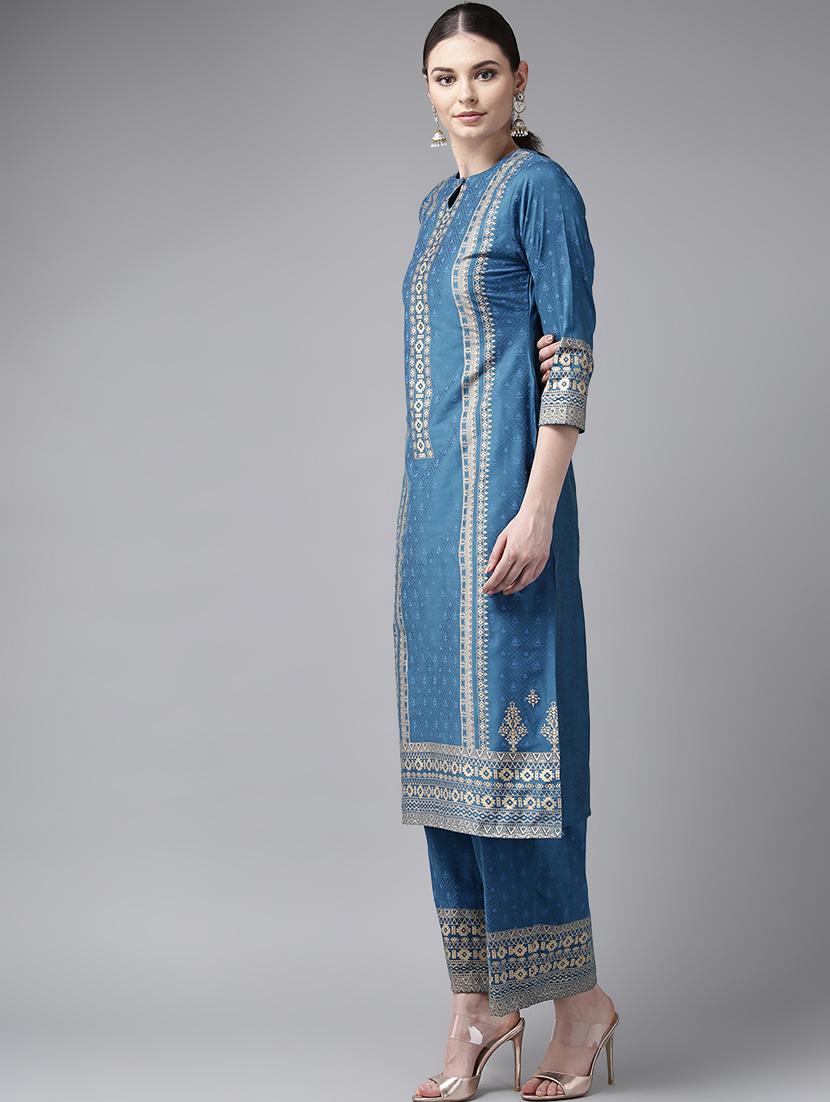 block pint kurta palazzo set - 17124194 - Zoom Image - 2